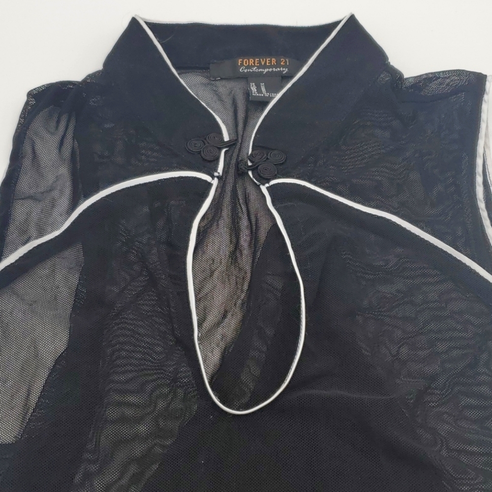 Forever 21 Sheer Tanked Bodysuit
